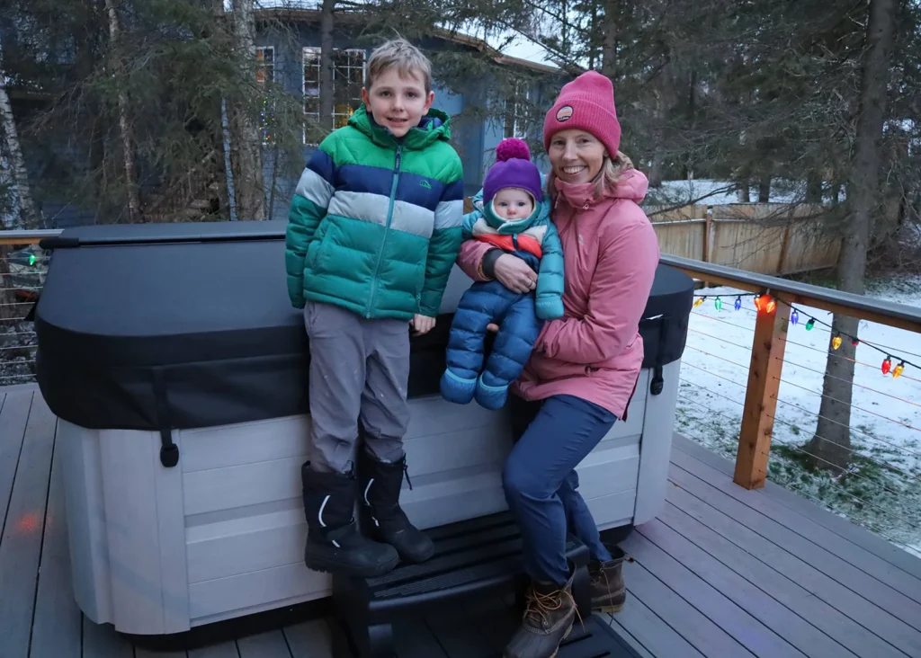 Kikkan randall hot tub covered