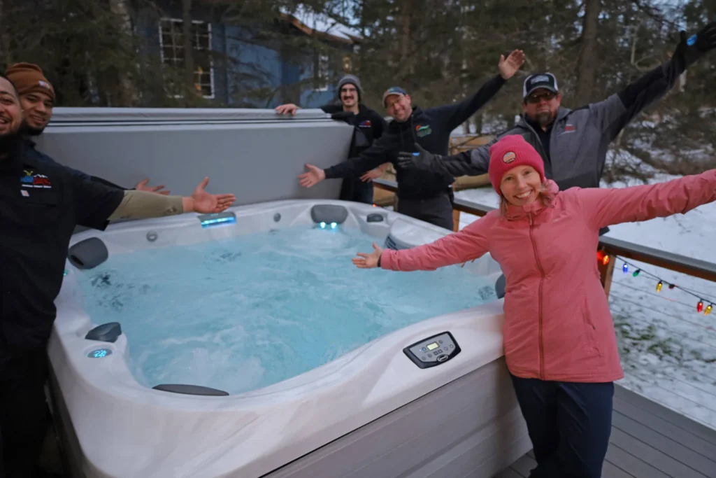 Kikkan randall skiing hot tub