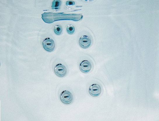 Underwater image of Sundance Spas swedish massage seat.